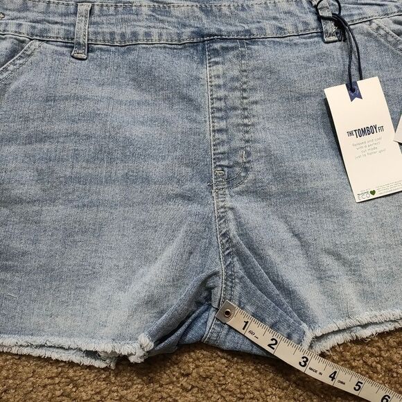 Wallflower Stretch Blue Jean Overall Shorts Shortalls Medium #S - Picture 4 of 5